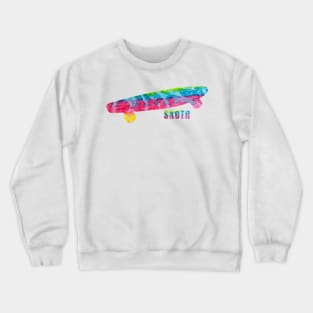 Tie Dye Skateboard Gifts For Girls Boys Teens Boarders Crewneck Sweatshirt